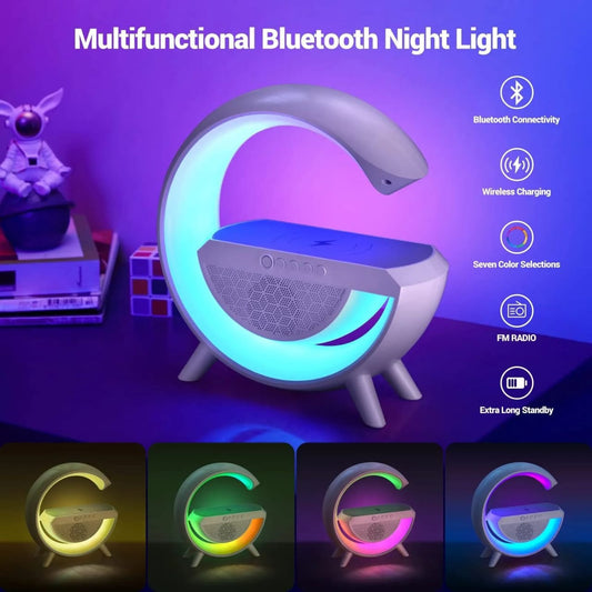 LED Wireless Charger Speaker – Charge, Play, and Glow in Style!